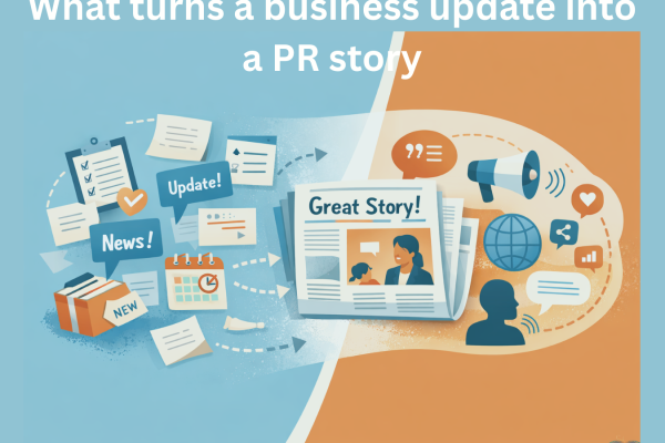What turns a business update into a PR story